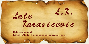 Lale Karašićević vizit kartica